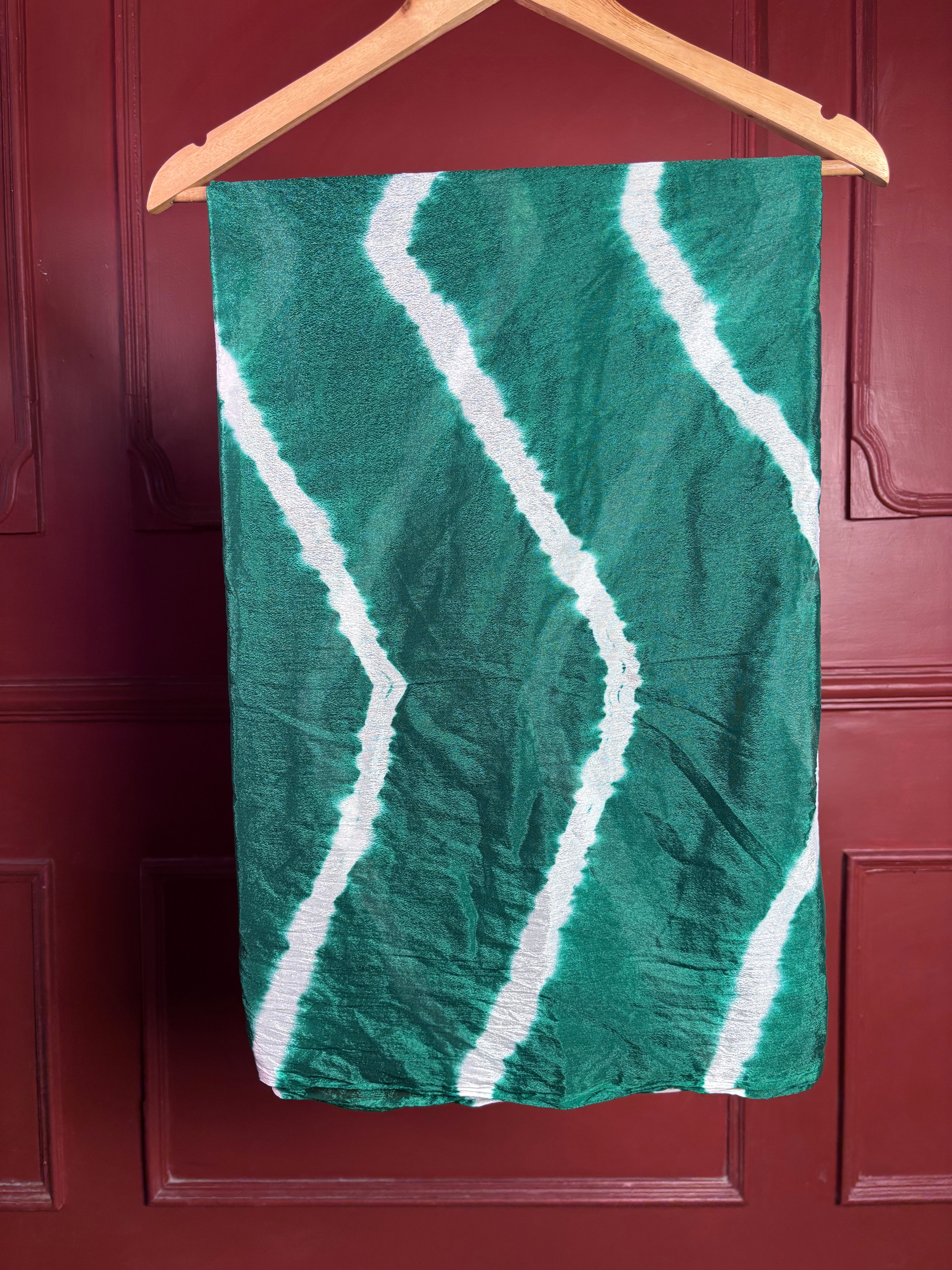 Bottle Green Shibori Leheriya