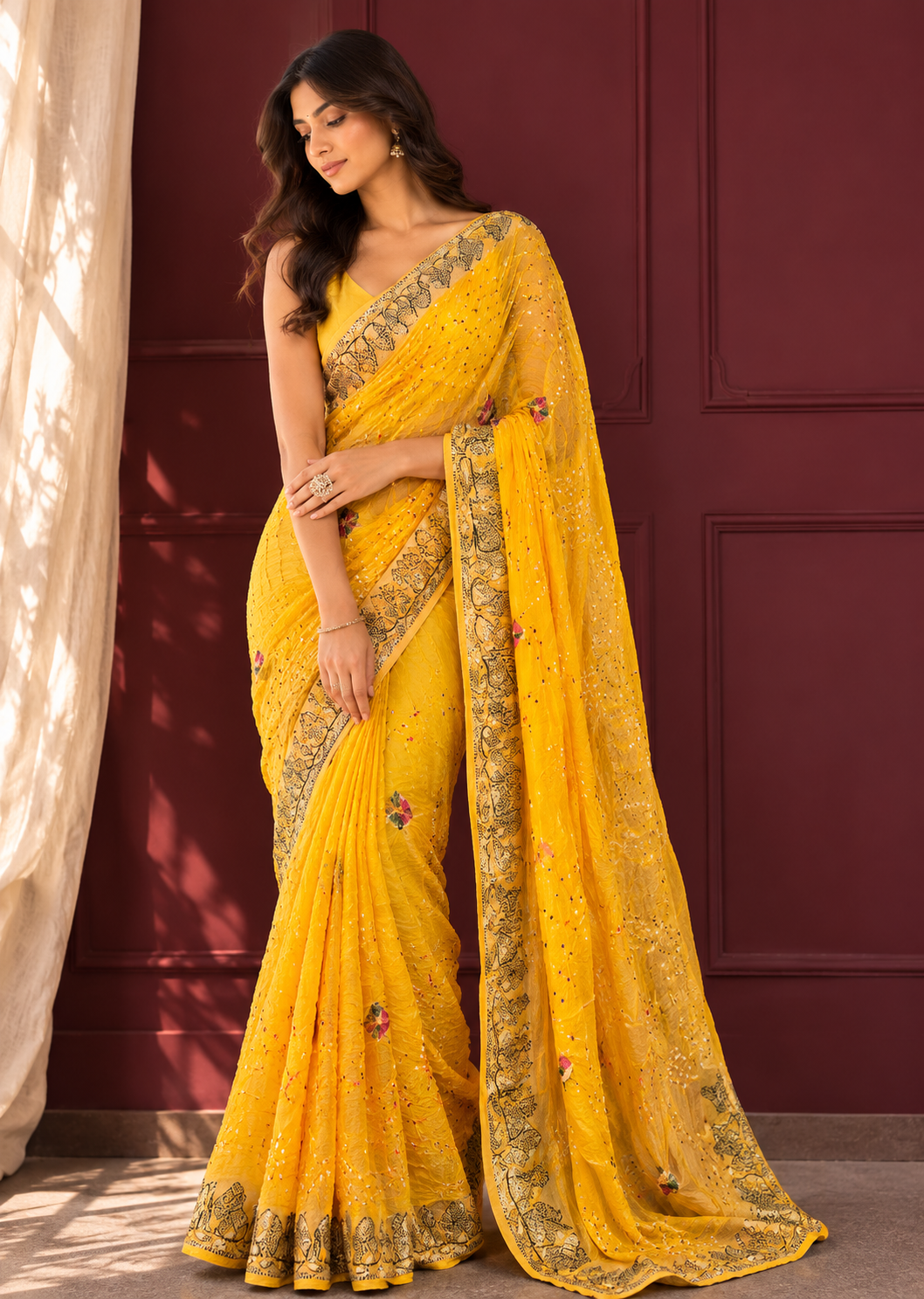 Yellow Royal Wedding Saree