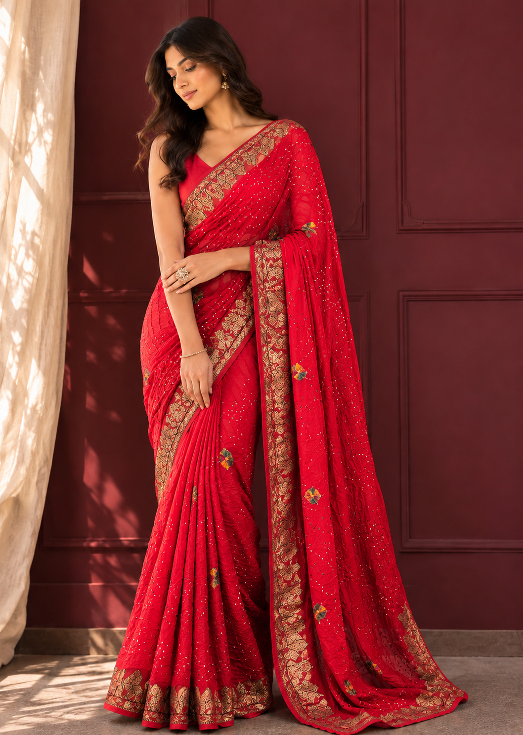 Red Royal Wedding Saree