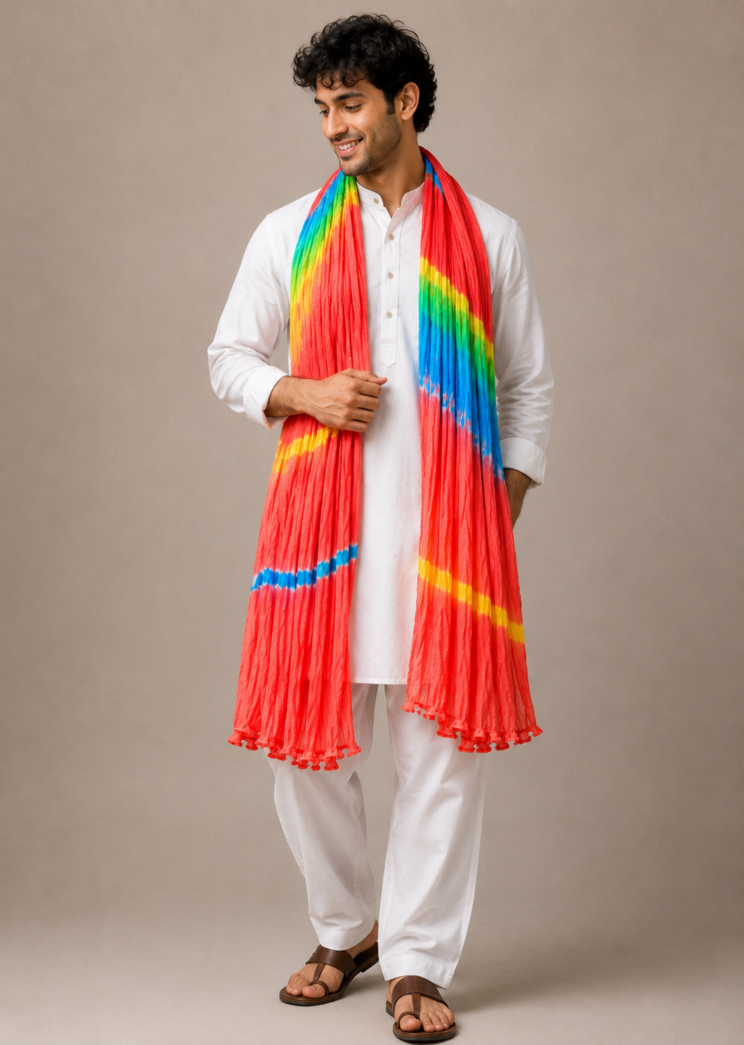 Multi Color Marble Multi Dupatta
