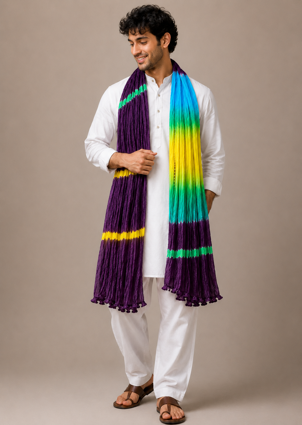 Multi Color Marble Multi Dupatta