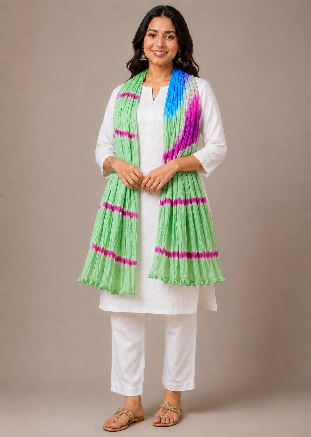 Multi Color Marble Multi Dupatta
