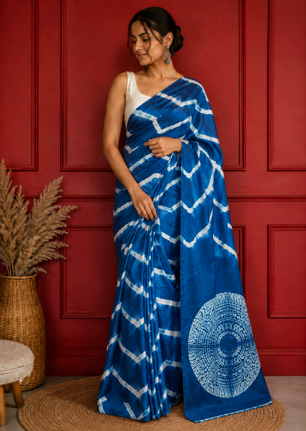 Ferozi Shibori Leheriya