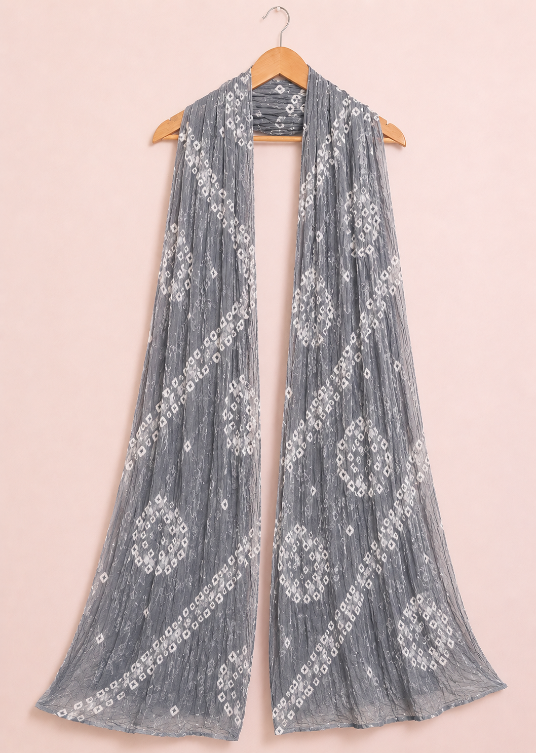Grey Bandhani Dupatta
