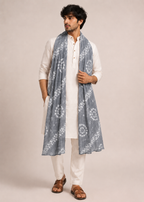 Grey Bandhani Dupatta