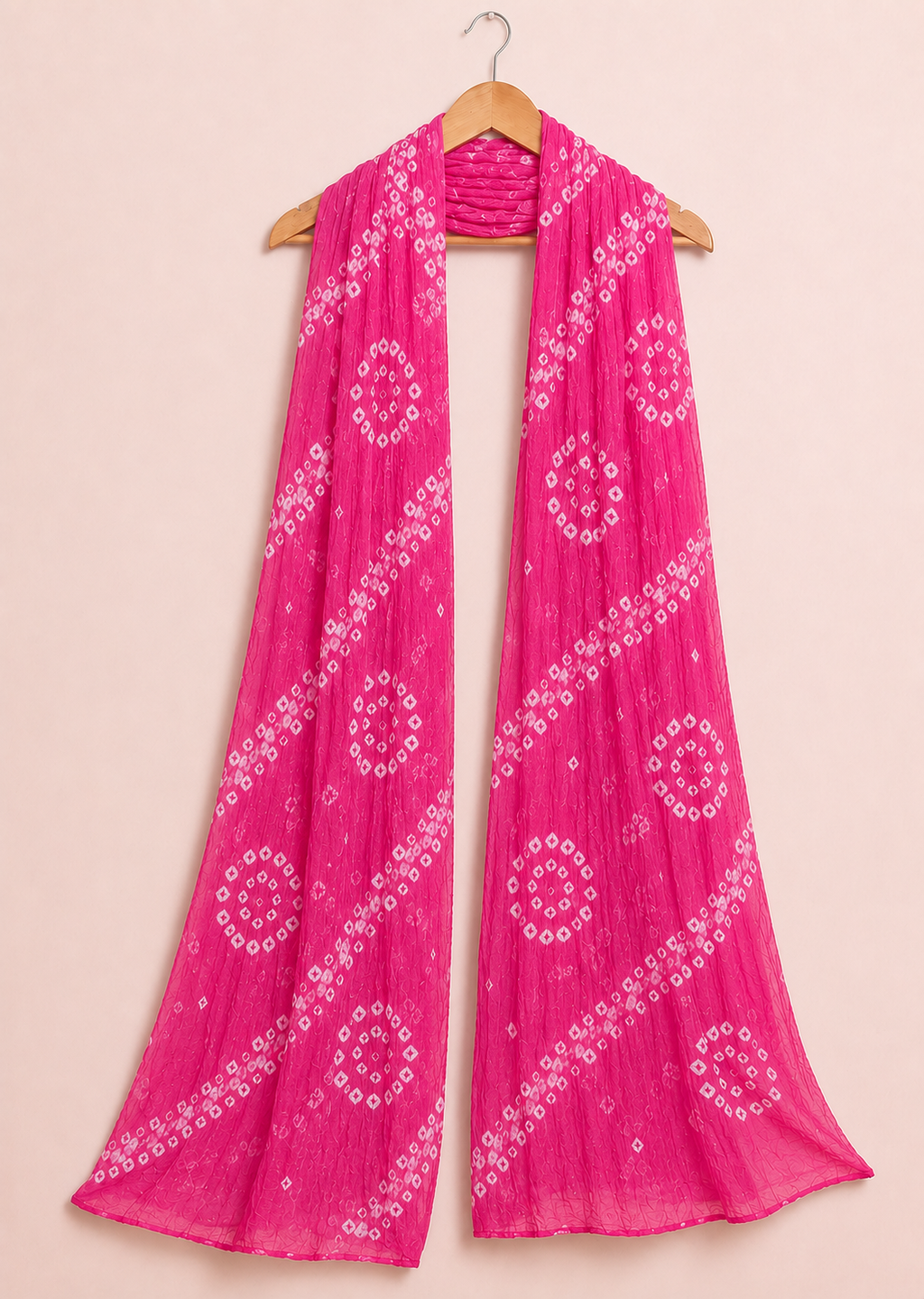 Hot Pink Bandhani Dupatta