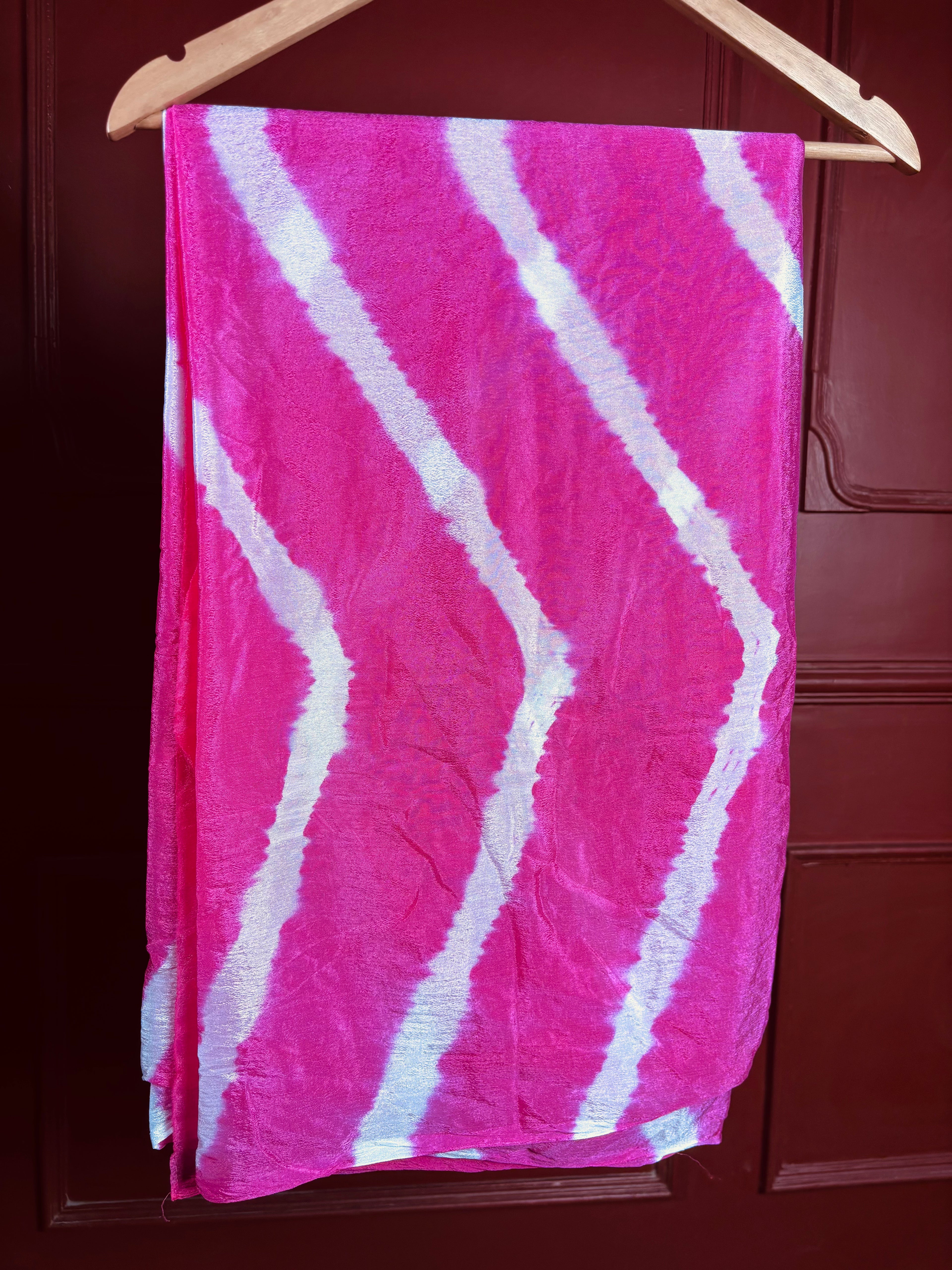 Hot Pink Shibori Leheriya