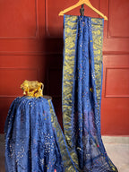 Indigo Blue Royal Wedding Saree