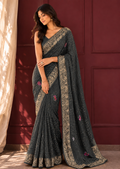 Bottle Green Royal Wedding Saree