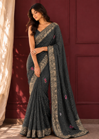 Bottle Green Royal Wedding Saree
