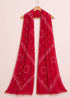 Maroon Bandhani Dupatta