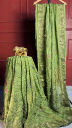 Mehendi Green Royal Wedding Saree