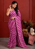 Onion Pink Rajasthani Zari Leheriya