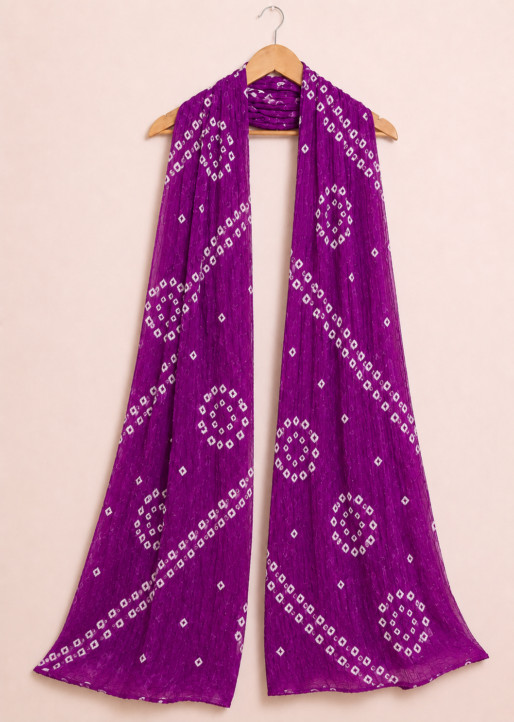 Purple Bandhani Dupatta