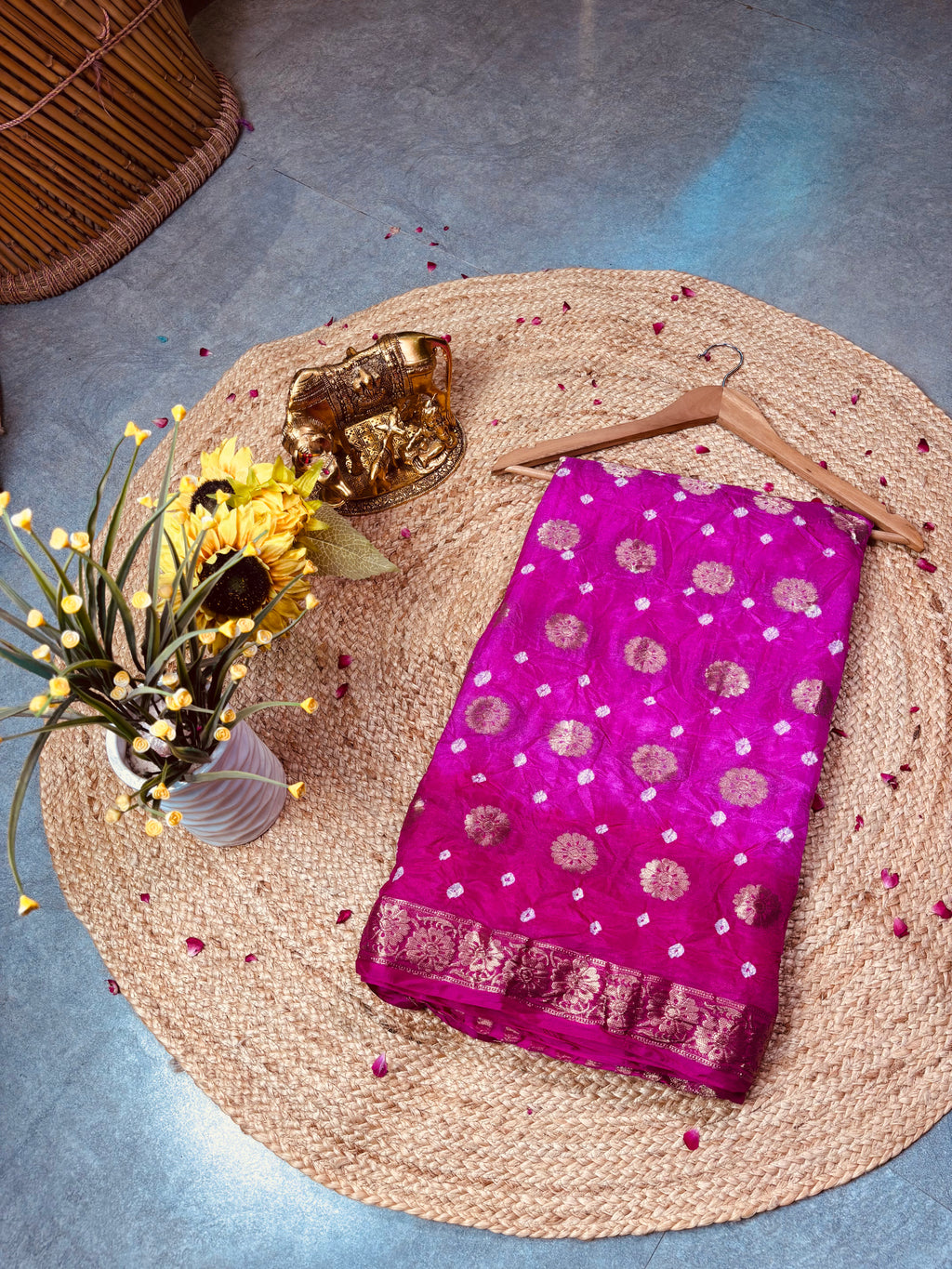 Rani Flower Zari Saree