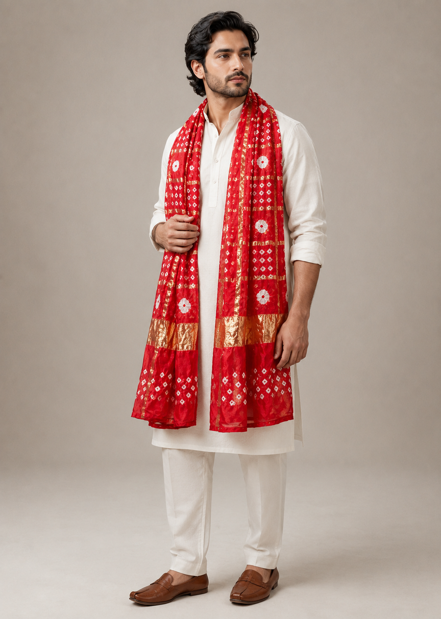 Red Ghatchola Dupatta