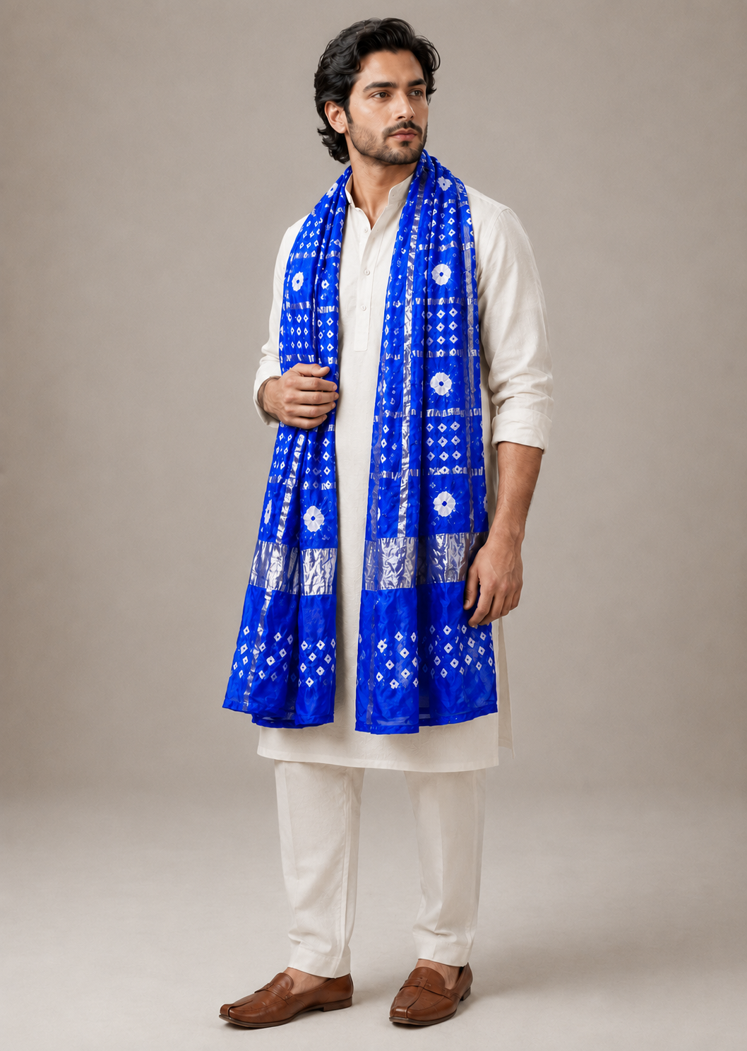 Royal Blue Ghatchola Dupatta