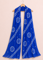 Royal Blue Bandhani Dupatta