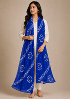 Royal Blue Bandhani Dupatta