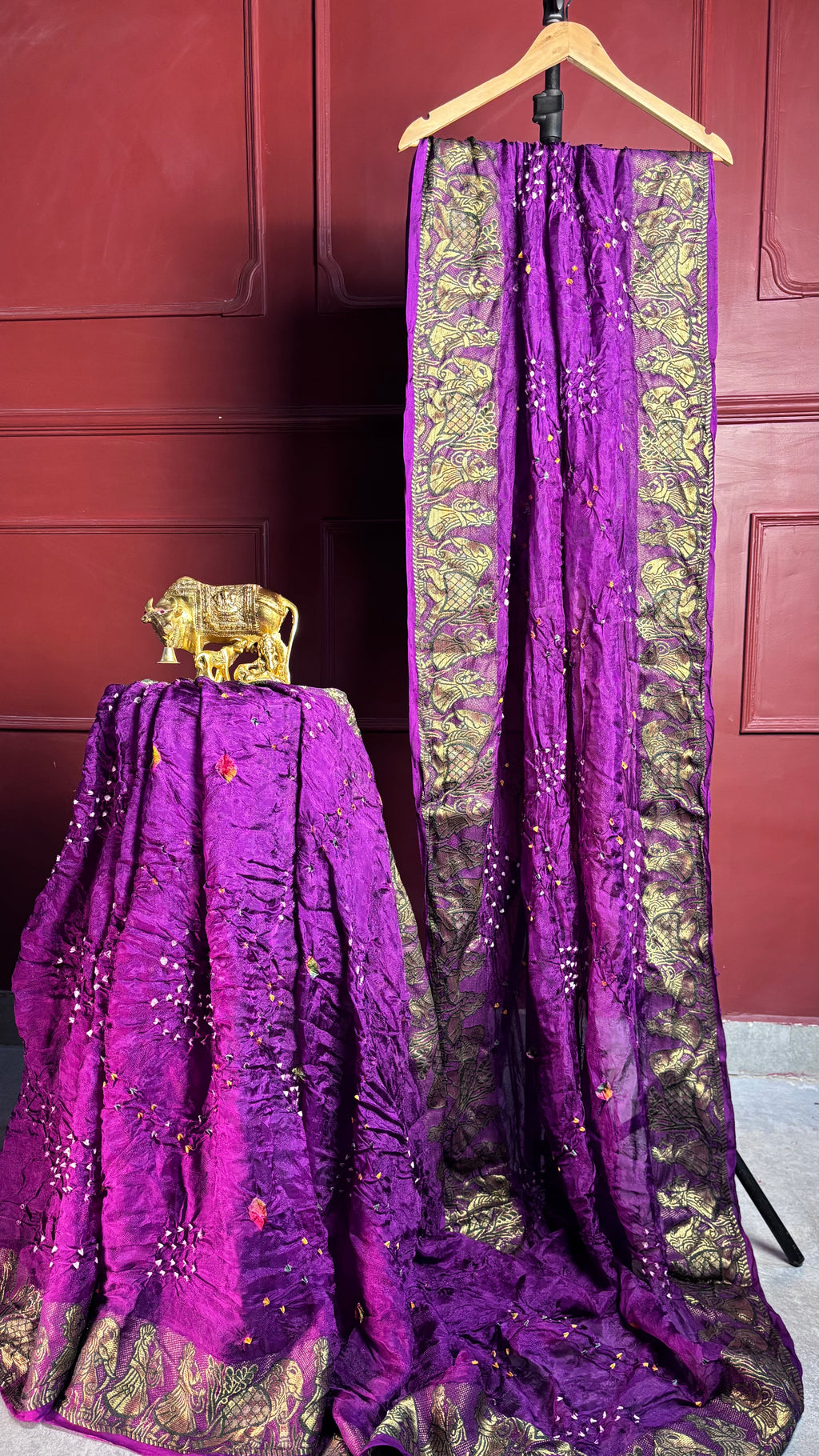 Wine Royal Wedding Saree