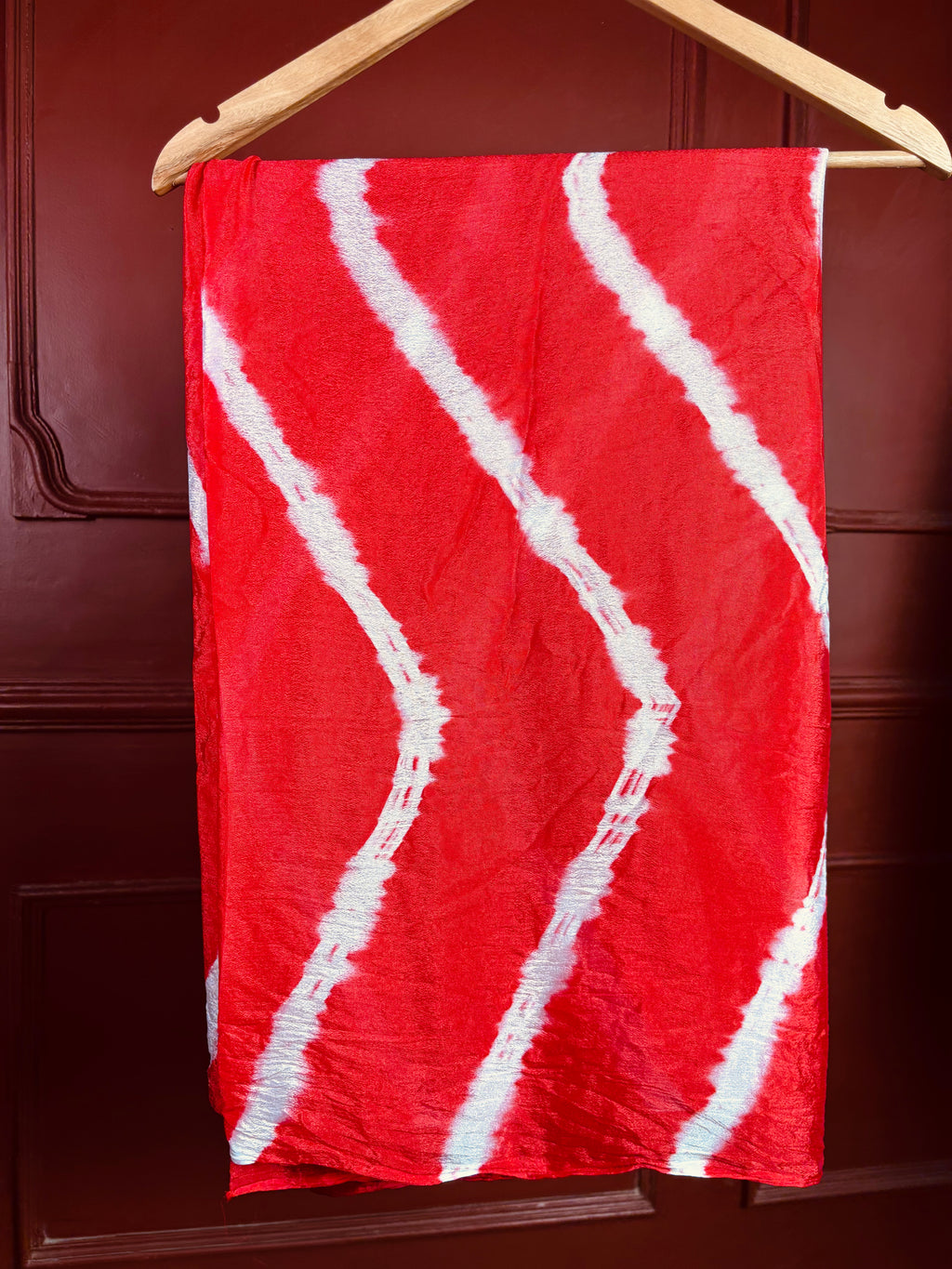 Red Shibori Leheriya